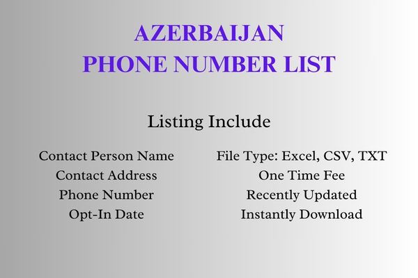 Azerbaijan phone number list