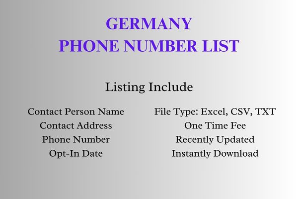 Germany phone number list