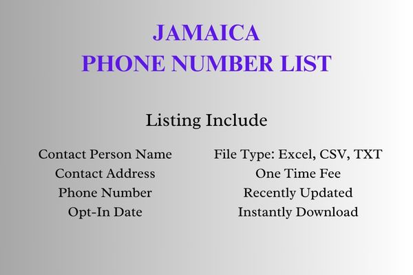 Jamaica phone number list