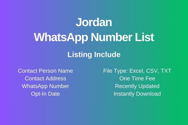 Jordan whatsapp number list