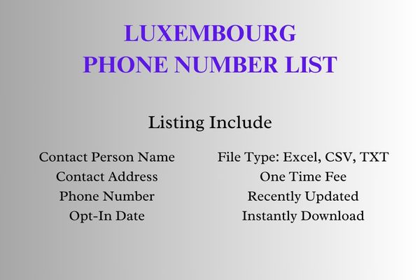 Luxembourg phone number list