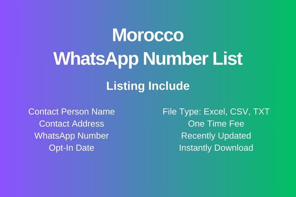 Morocco whatsapp number list