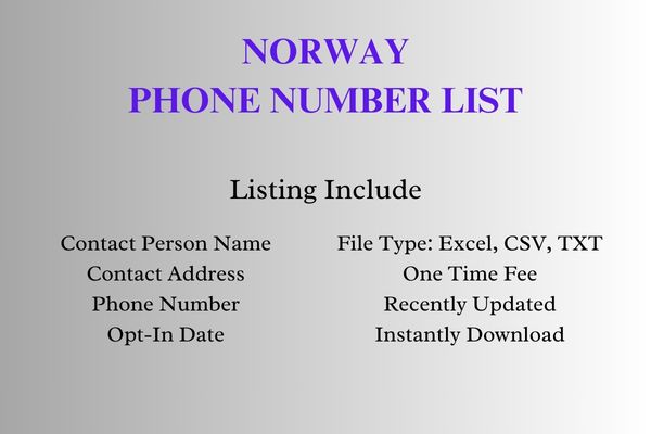 Norway phone number list