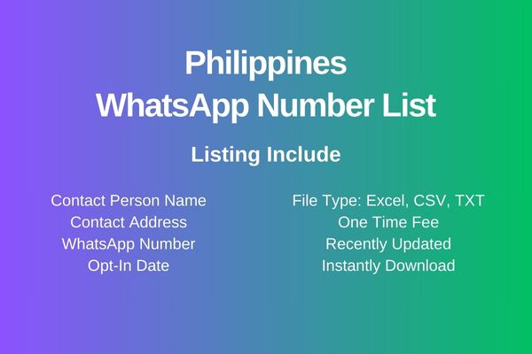 Philippines whatsapp number list