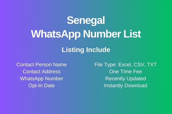 Senegal whatsapp number list