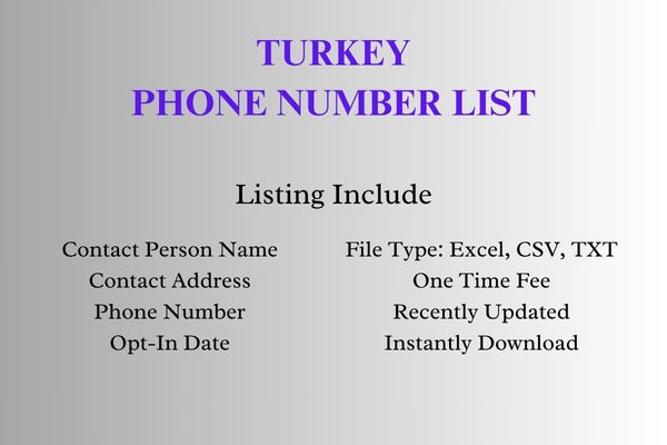 Turkey phone number list