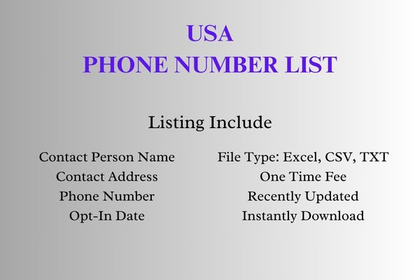 USA phone number list